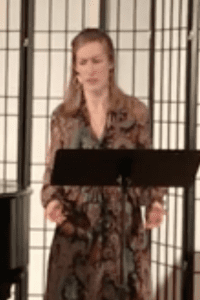 Soprano at music stand